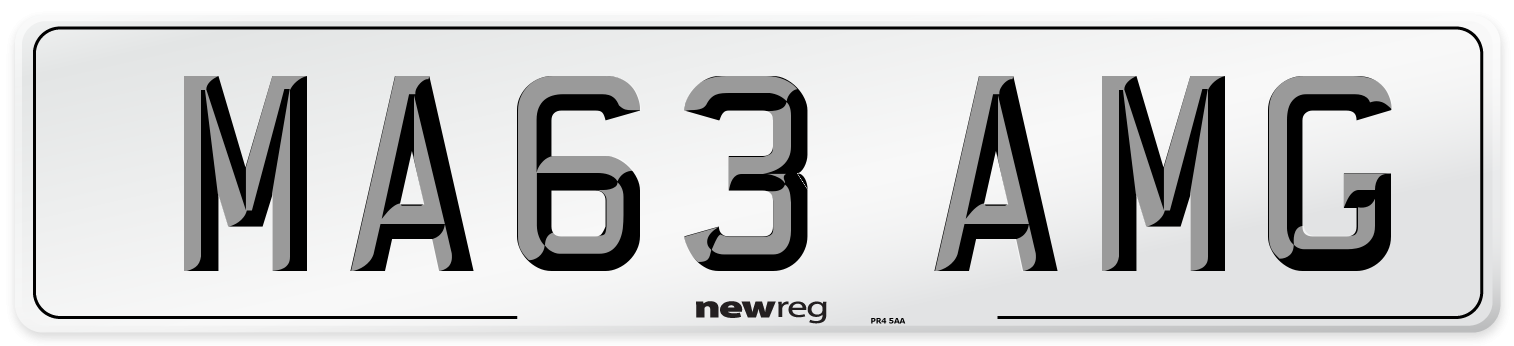 MA63 AMG Number Plate from New Reg